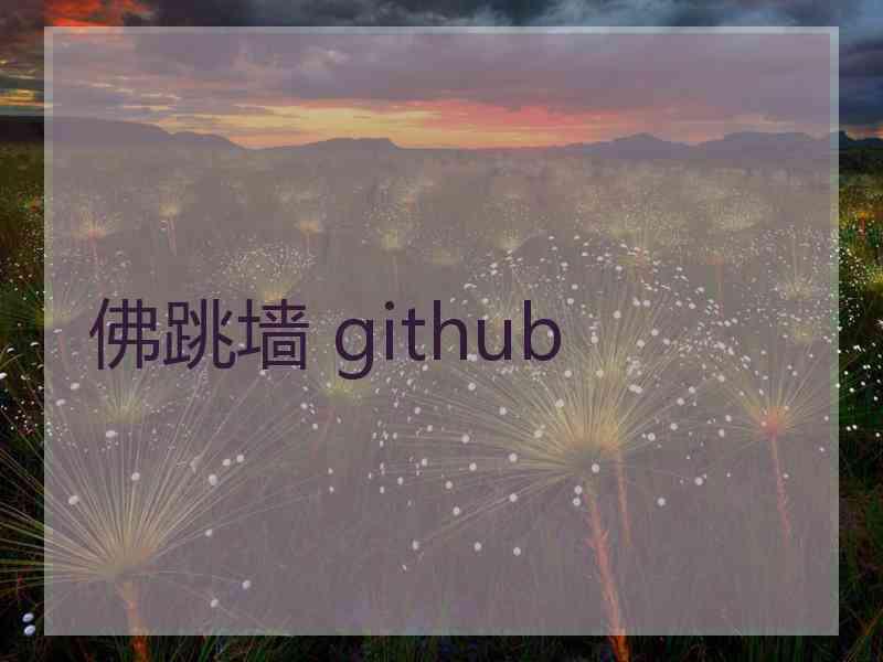 佛跳墙 github