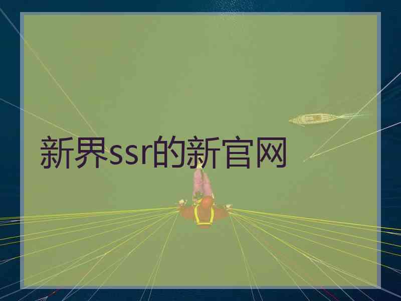 新界ssr的新官网