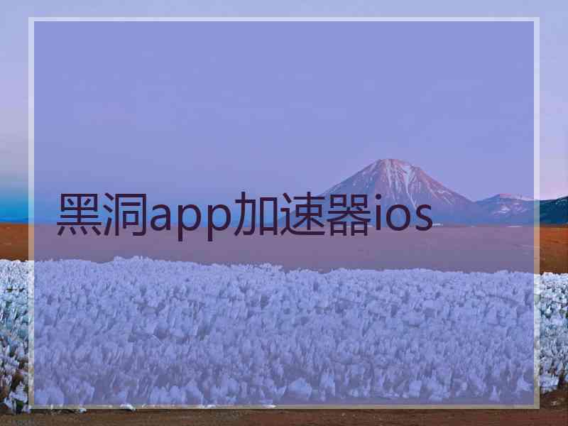 黑洞app加速器ios