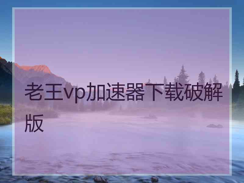 老王vp加速器下载破解版