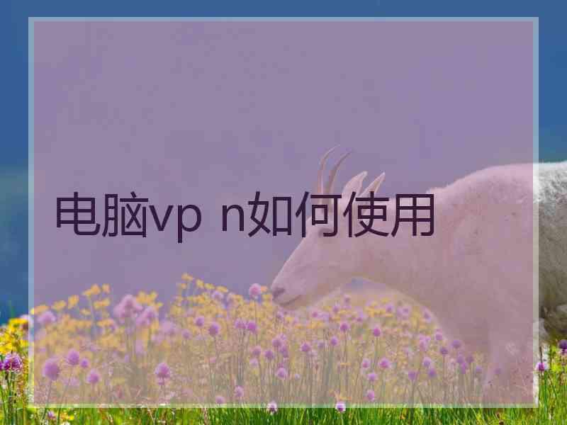 电脑vp n如何使用