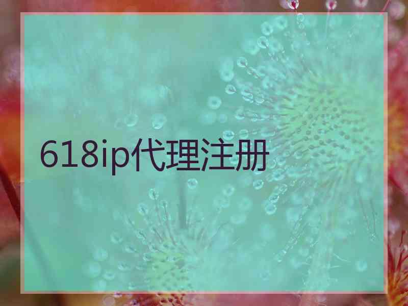 618ip代理注册