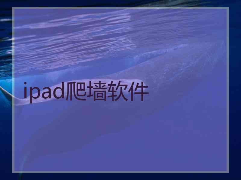 ipad爬墙软件