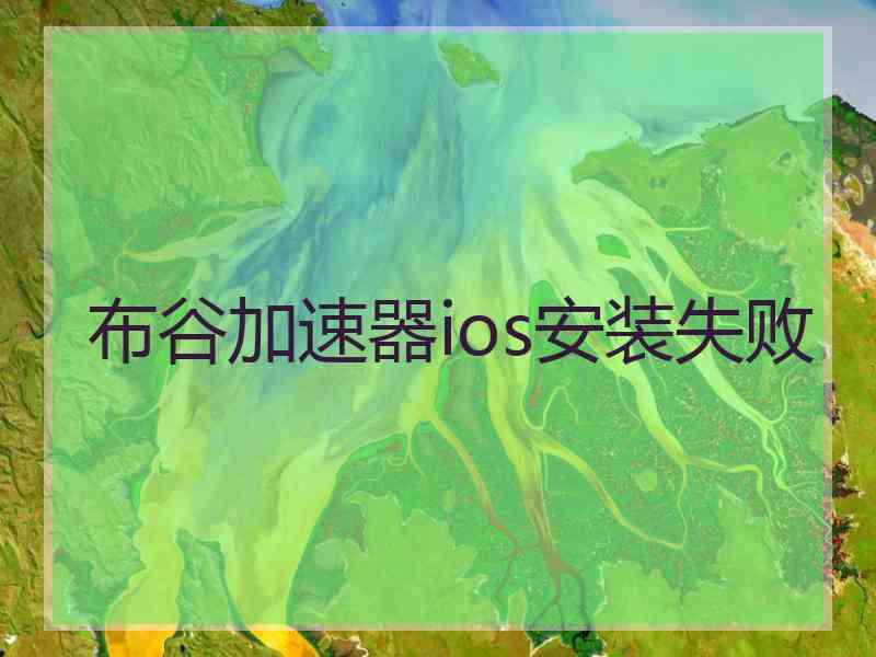 布谷加速器ios安装失败