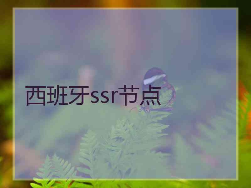 西班牙ssr节点