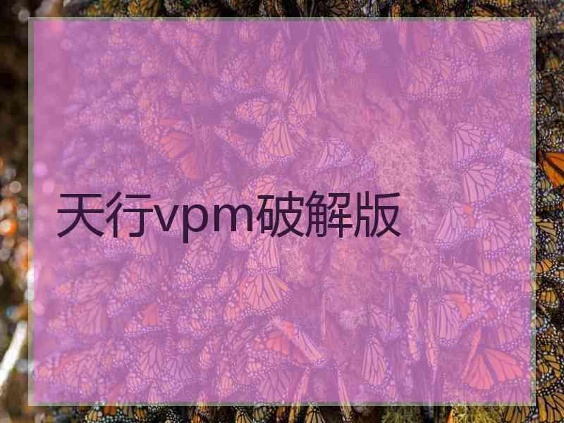 天行vpm破解版