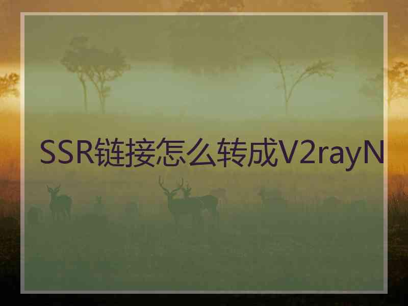 SSR链接怎么转成V2rayN