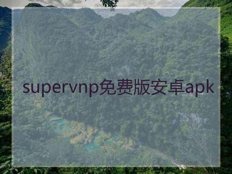 supervnp免费版安卓apk