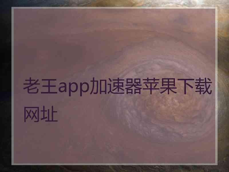 老王app加速器苹果下载网址