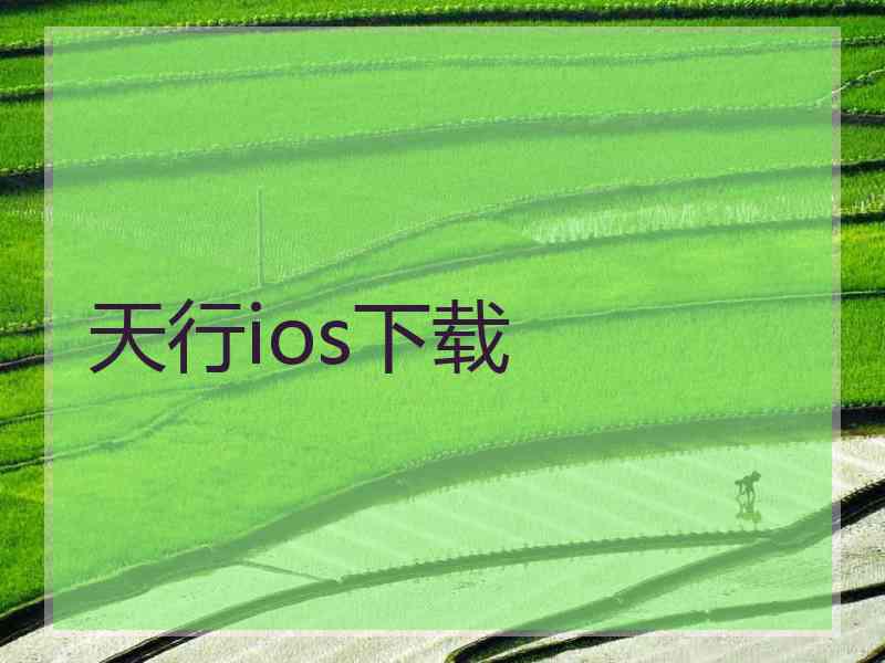 天行ios下载