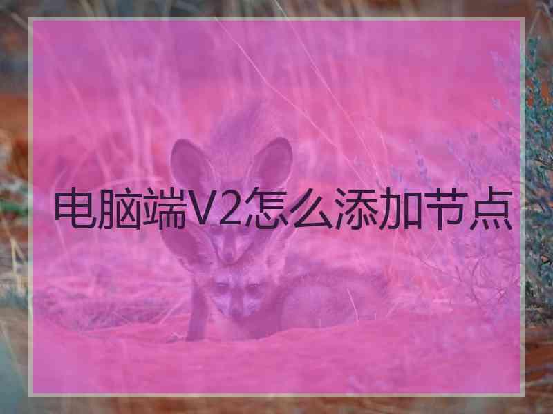 电脑端V2怎么添加节点