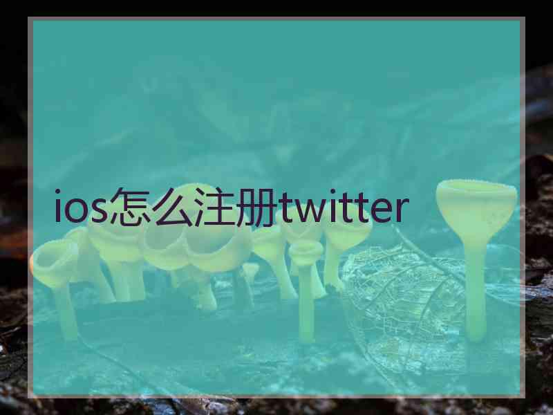 ios怎么注册twitter