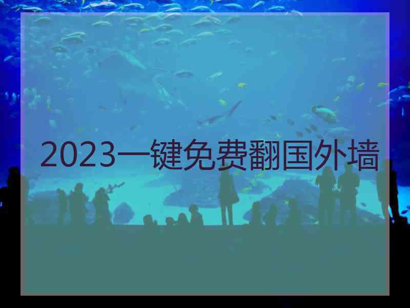 2023一键免费翻国外墙