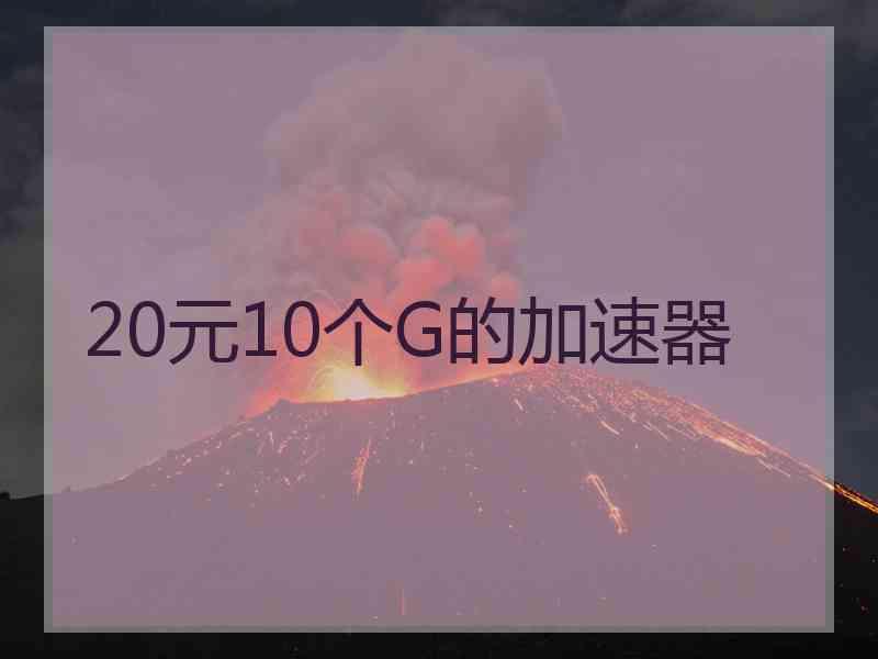 20元10个G的加速器